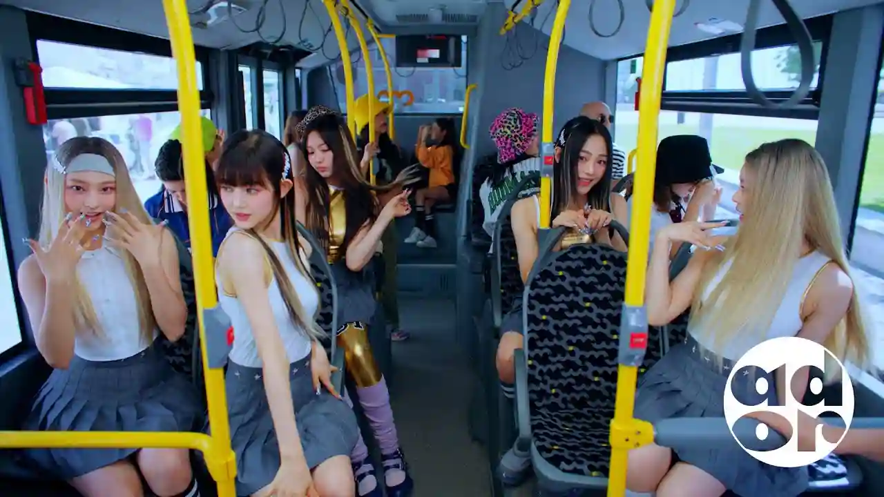 NewJeans Super Shy music video scene