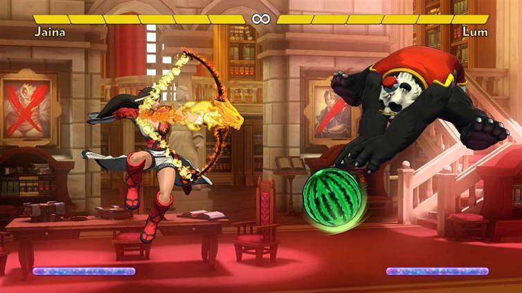 Fantasy Strike match on Nintendo Switch