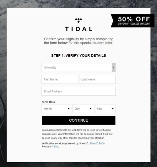 does tidal have a free trial