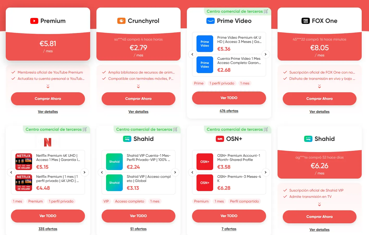 cuentas Netflix Premium 