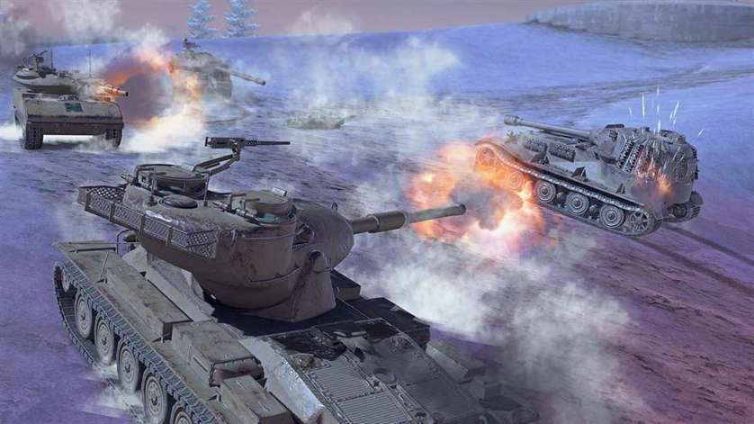 World of Tanks Blitz battle on Nintendo Switch