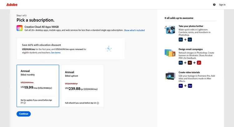 adobe free for students