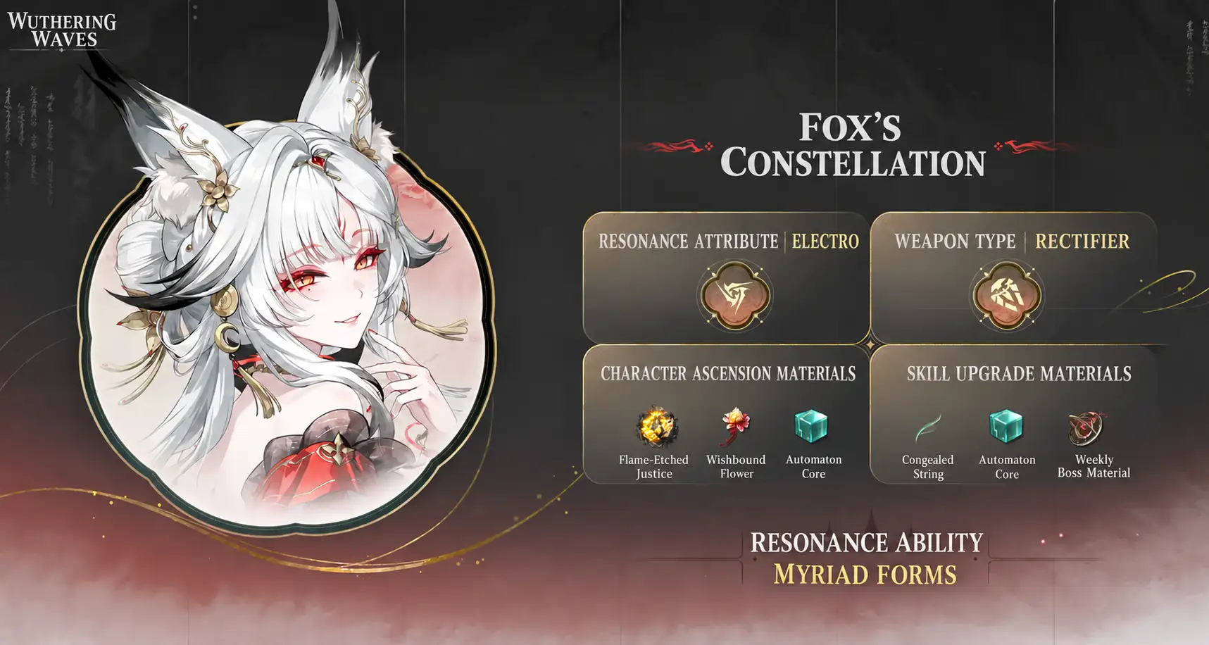 Wuthering Waves Version 3.7 Hsin character design and profile