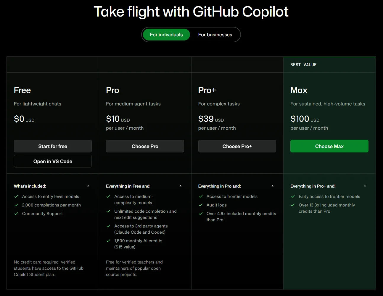 github copilot for students