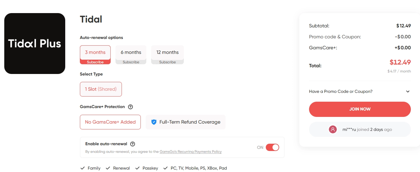 tidal music free