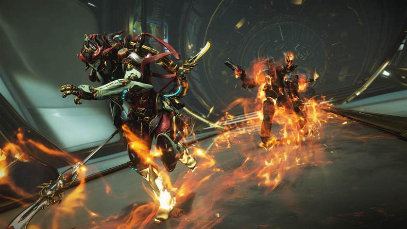 Warframe mission on Nintendo Switch