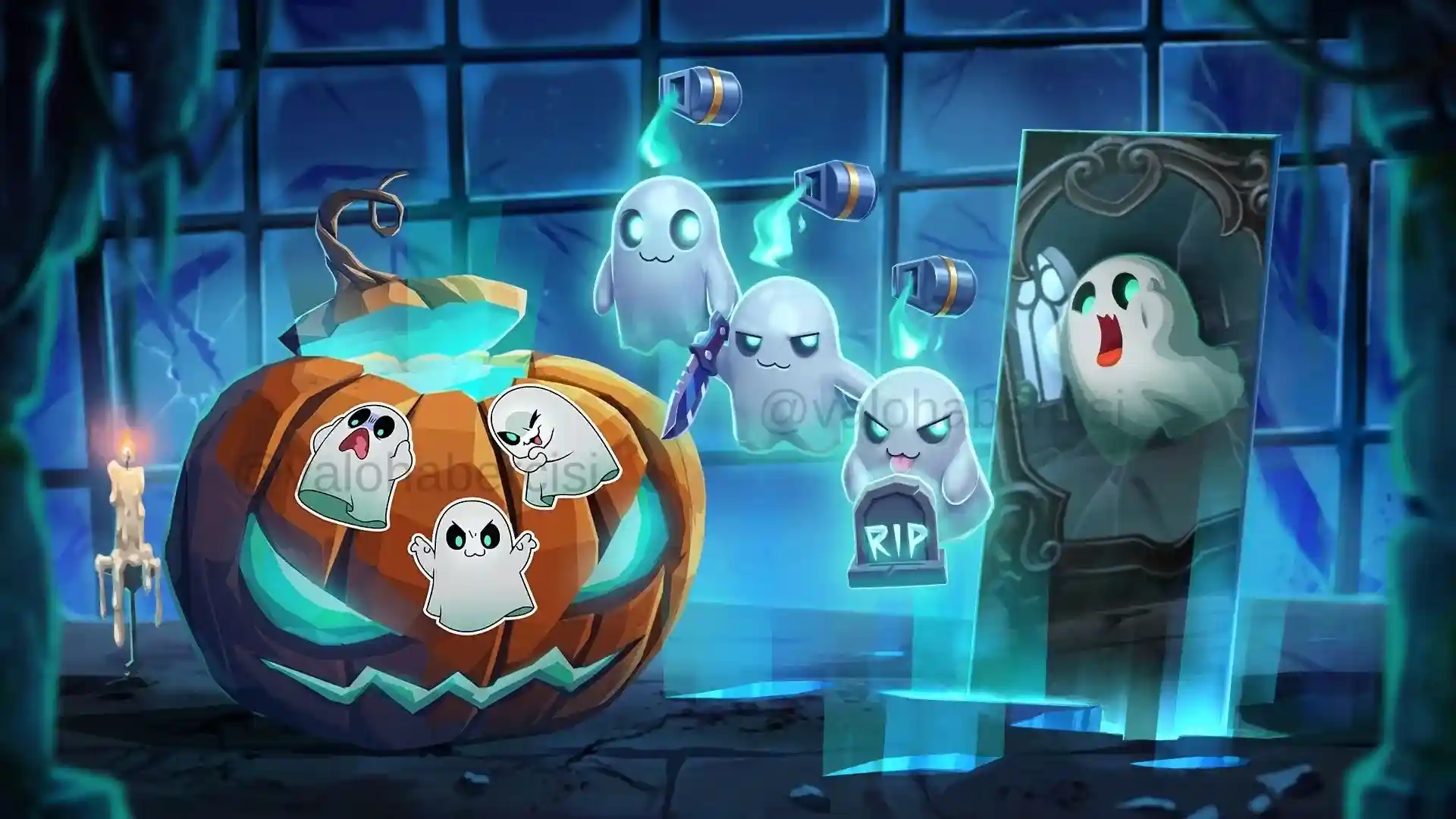 Leaked Grave Matters Halloween capsule with Shriek gun buddy, player card, and spray