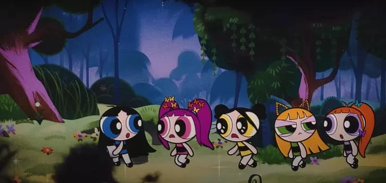 NewJeans animated music video in Powerpuff Girls style