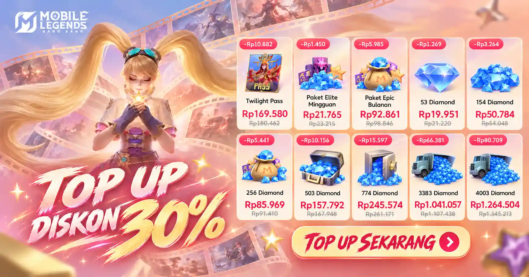 Top up diamond Mobile Legends
